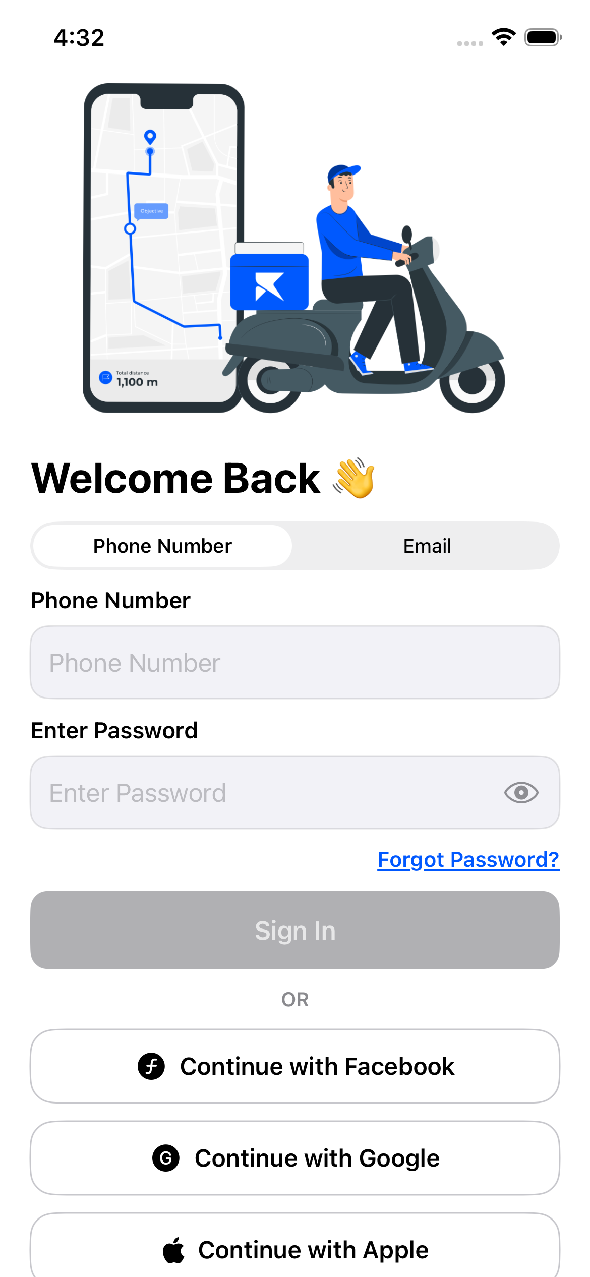 iOS login